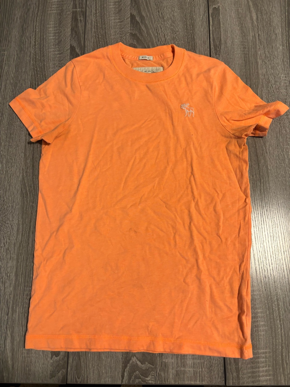 Abercrombie & Fitch Orange Short-Sleeve Logo Tee